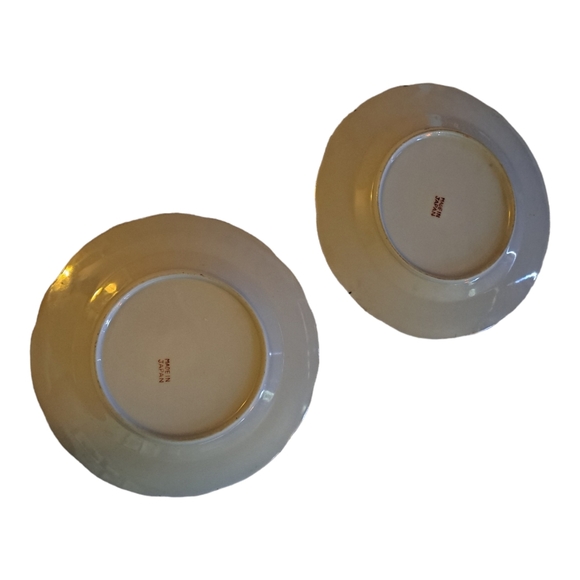 Vintage Violet Chintz Desert Plates Set of 2 - Picture 3 of 7